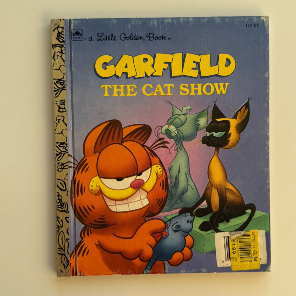 Garfield The Cat Show Book - Little Golden Book- Vintage 1990s